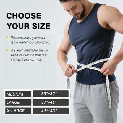 Back Brace for Men Lower Back Pain, Heavy Duty Lumbar Support Belt - size: Large