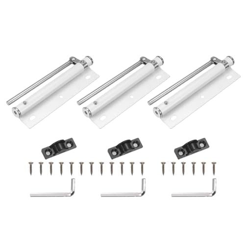 uxcell 3 Pcs 155mm/6.1" Spring Door Closer, Stainless Steel Automatic Door Closers with Adjustable Closing Speed for Home Self-Closing 5kg Door, White - color: White, size: 155mm