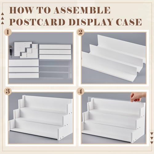 Yuntau 3 Tier Greeting Card Display Stand, White - color: White, size: 3 Tier