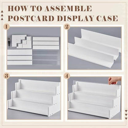 Yuntau 3 Tier Greeting Card Display Stand, White - color: White, size: 3 Tier