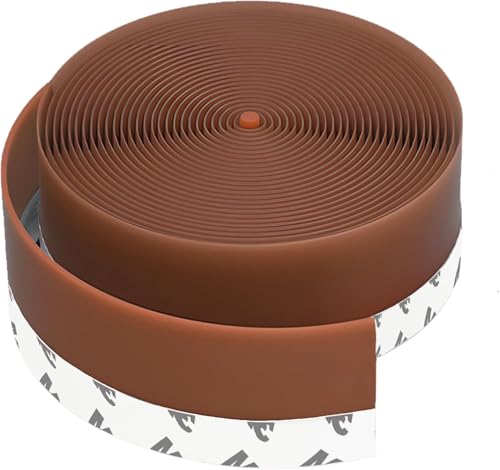 Weather Stripping Door Seal, 1.4in Brown Flex Seal Tape - color: Brown, size: 1.4 in-16.5ft