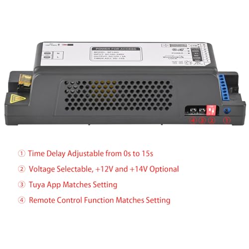 Smart Access Control Power Supply, 12V 3A WiFi Tuya App, 433MHz 2 Remotes