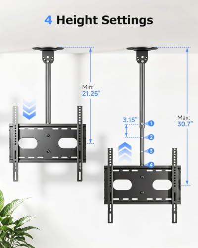 Suptek Ceiling TV Mount for 26-55-65 inch LCD LED TVs Full Motion Bracket - size: Max 65" TV