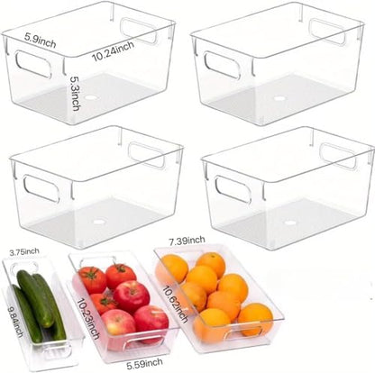 7 Pack Refrigerator Organizer Bins - size: 7 Pack