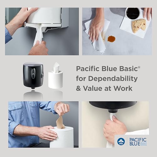 Universal Centerpull Paper Towel and Wiper Dispenser by GP PRO (Georgia-Pacific), Black, 54050, 10.25” W x 10.75” D x 12.625” H, 1 Dispenser