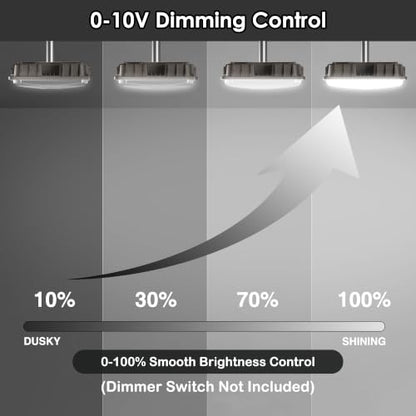 LED Canopy Lights, 60W, 8400LM, 5000K, 0-10V Dimmable - size: 60W 6Pack