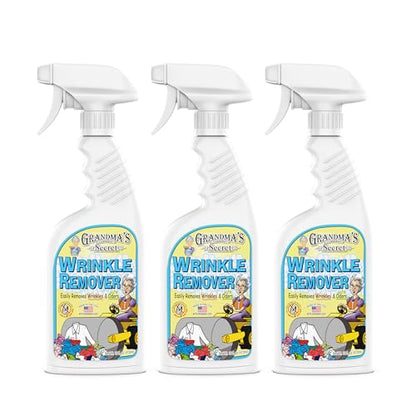 Grandma's Secret Wrinkle Remover Spray - Easily Removes Wrinkles & Odors - Wrinkle Release, Fabric Refresher Spray, Chlorine, Bleach and Toxin-Free - 16 Ounce, 3 Pack - size: 16.00 Fl Oz (Pack of 3), style: Wrinkle Remover