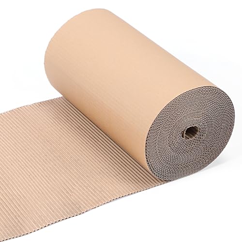 17 x 394 Inch Corrugated Cardboard Roll, Corrugated Paper Single Face - size: 17 x 394 Inch