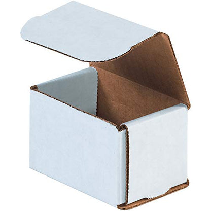 Box USA BM332 3"L x 3"W x 2"H, White (Pack of 50) - size: (003) 3" x 3" x 2", 50-Pack