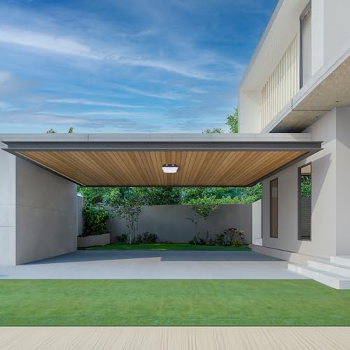 Feit Electric 10in LED Canopy Light, 5CCT Selectable, 4000 Lumens, 44W, Wet Rated Die-Cast Aluminum Housing, 50,000-Hour Lifetime, Bronze Outdoor Commercial Security Ceiling Fixture, S10CNPY/5CCT/BZ - color: 3000K-6500K White