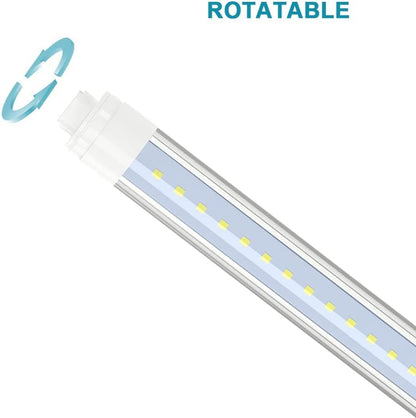 JESLED 360 Degree T8 T10 T12 5ft 36w LED Tubes, R17D/HO Base, 4-Pack - size: 5 feet