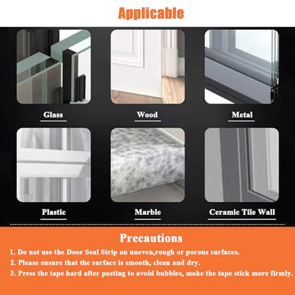 Dstorelhp 32.8Ft Silicone Door Weather Stripping, Shower Door Seal Strip - size: 45 mm x 10 m