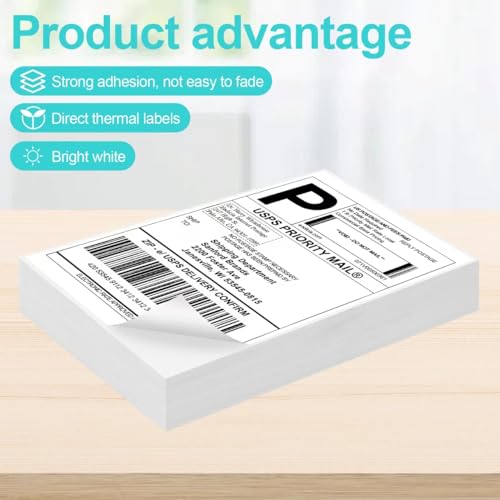 Joyberg 4x6 Thermal Labels - Strong Adhesive, White Thermal Printer Paper - size: 240 Labels