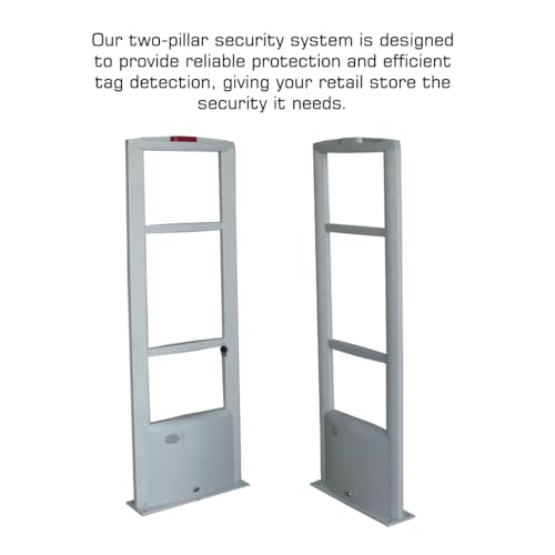 Retail Store Merchandise Proetection RF 8.2 MHz Loss Prevention Security Antenna System + Warning Stickers. Great for Clothing Stores, boutiques, Shoe Stores, Gift Shops.