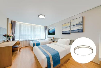 Juno Saturn Flush Mount Ceiling Light with Switchable Color Temperature (2700K-5000K), 13-Inch, Brushed Nickel - color: Brushed Nickel, size: 13-Inch