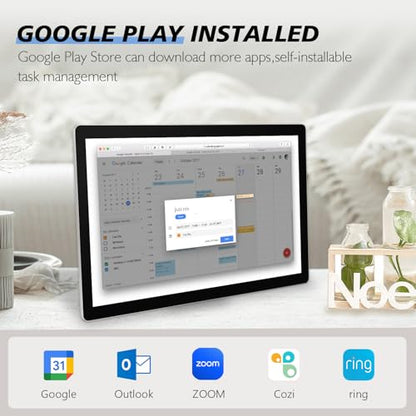 15.6 to 27 inch Touchscreen Digital Calendar & Wall Planners, Smart Whiteboard Calendar for Chore Chart & Work Schedule, Built in Speakers and Camera, Include Wall Mount & Desk Stand (21.5-inch) - size: 21.5-inch