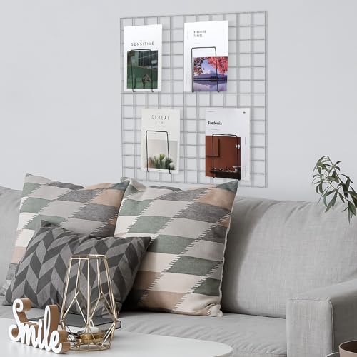 MorningRo 8 Pack Wall Grid Panel Accessories Gridwall Shelf Metal, Black - color: Black