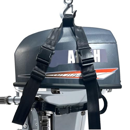 Outboard Motor Hoist Harness, Lift Strap for 2 HP to 30 HP Outboard Engines - size: 2HP-30HP