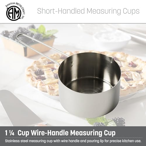 American Metalcraft MCW125 Stainless Steel Measuring Cup, Wire Handle, 1 1/4-Inch Cup - size: 1-1/4-Cup