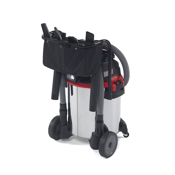 RIDGID 50353 1610RV Stainless Steel 16-Gal. Wet Dry Shop Vacuum with Cart, 6.5 Peak HP Motor, Large Wheels, Pro Hose, Drain, and Blower Port, Red