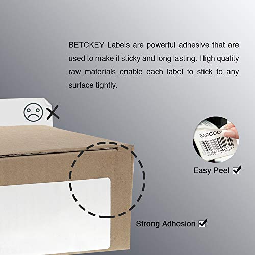 BETCKEY - 2" x 1.5" (51 mm x 38 mm) Thermal Labels, [10 Roll/10000 Labels]
