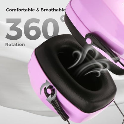 ProCase SNR33dB Noise Reduction Ear Muffs, Adult Hearing Protection - color: Purple