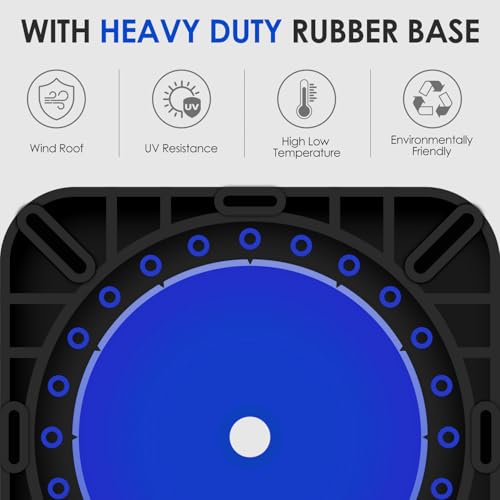6 Pack 36" Large PVC Traffic Cones with Heavy-Duty Black Base – Durable, Weatherproof Safety Cones for Garage, Parking Lot & Road Construction Use (6, Blue, 36" Extra Large) - color: Blue, size: 36" Extra Large