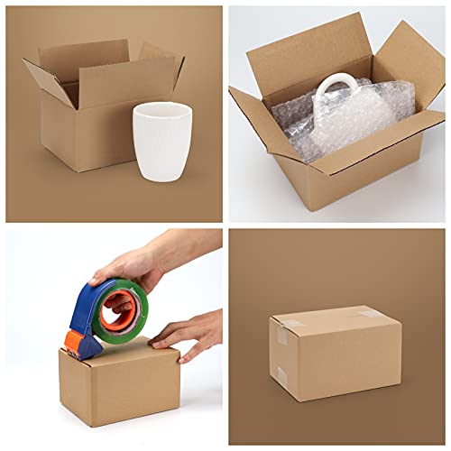 CRUGLA Shipping Corrugated Boxes Mailers 7x5x4 inch, Kraft Cardboards Packing Boxes for Business, Home, Packs of 25 - size: 7x5x4 Inch 25 Pack