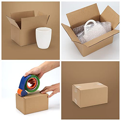 CRUGLA Shipping Corrugated Boxes Mailers 7x5x4 inch, Kraft Cardboards Packing Boxes for Business, Home, Packs of 25 - size: 7x5x4 Inch 25 Pack