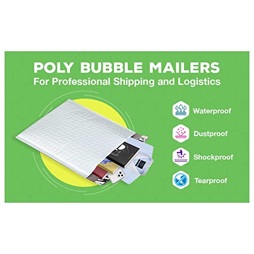 Sales4Less #0 Poly Bubble Mailers 6X10 Inches Shipping Padded Envelopes Self Seal Waterproof Cushioned Mailer 10 Pack - size: 6x10 Pack of 10