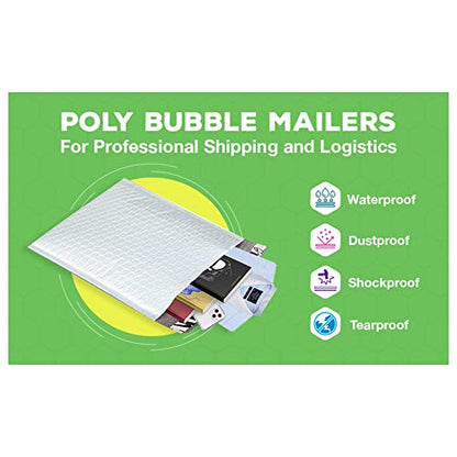 SALES4LESS #5 Poly Bubble Mailers 10.5X16 Inches Shipping Padded Envelopes Self Seal Waterproof Cushioned Mailer 10 Pack (PBMVR_10.5X16-10) - size: 10.5X16 Pack of 10
