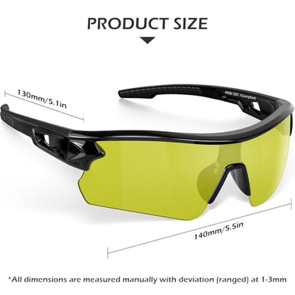 OXG 12 Pack Safety Glasses for Men Women, ANSI Z87.1 Protective Eyewear - color: Yellow