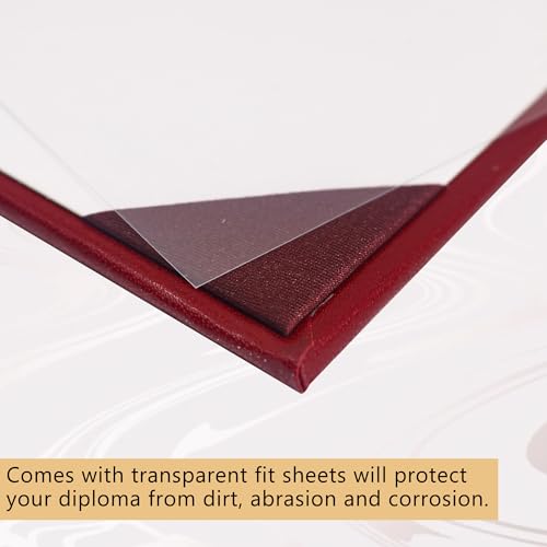 GraduationMall 11"x14" Smooth Padded Diploma Cover Certificate Holder Maroon - color: Maroon