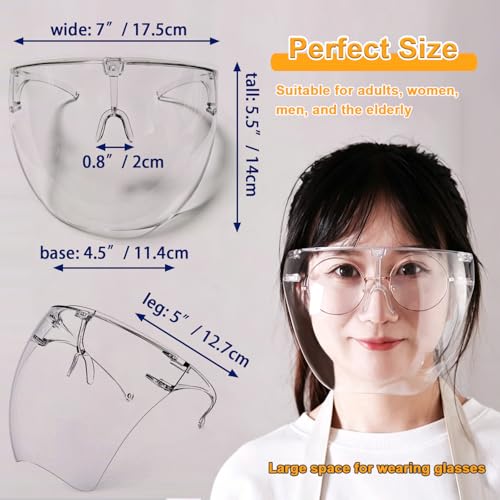 Face Shield Mask, Full Face Clear Mask for Nail Techs