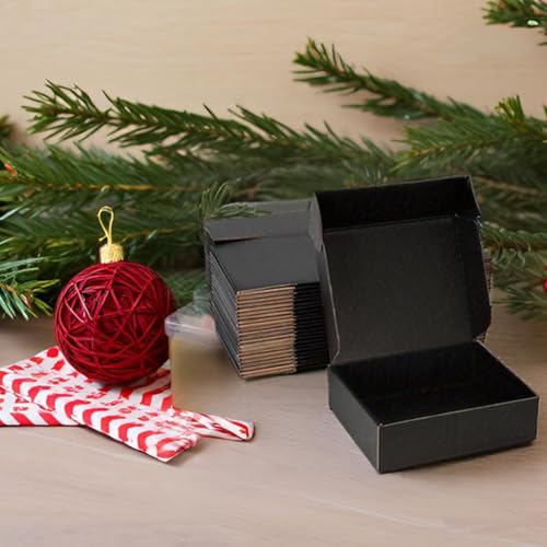 8x5x2 Black Shipping Boxes for Small Business, Packing, 25 Pack - color: Black, size: 8x5x2 Inch