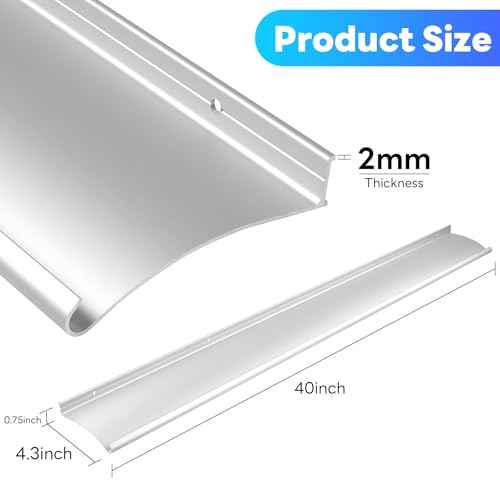 4" Extra-Wide Door Rain Drip Guard, 40" L Heavy Duty Aluminum Thickened Window Door Rain Deflector, Door Drip Cap, 0.8" Height Overhead Drip Edge (Silver) - size: 40in-Silver