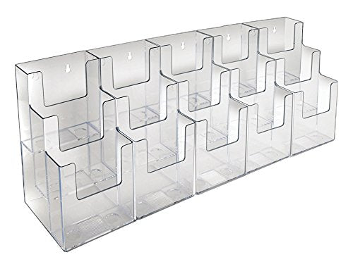 Azar Displays 252816 252816Two-Tier 16-Pocket Trifold Brochure Holder, 2 Piece - size: 2 Tier 16 Pocket