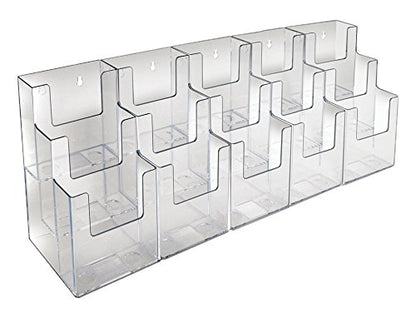 Azar Displays 252816 252816Two-Tier 16-Pocket Trifold Brochure Holder, 2 Piece - size: 2 Tier 16 Pocket