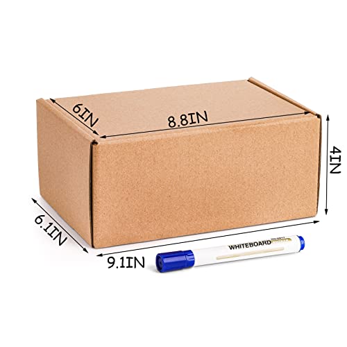 Cedilis 25 Pack 9x6x4 Inches Shipping Boxes, Small Corrugated Cardboard Box, Brown Cardboard Mailing Boxes, Thick Corrugated Mailer Boxes for Shipping Packing Small Business, Recyclable - size: 9x6x4 Inches