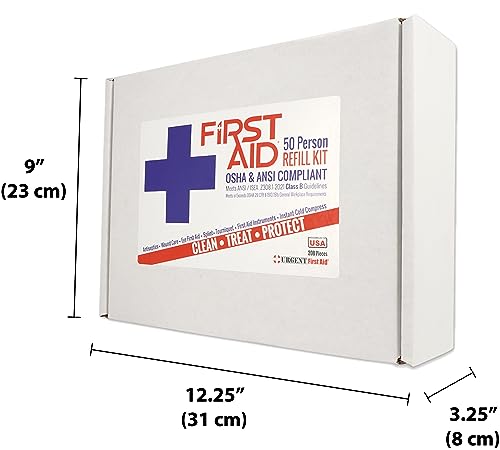 OSHA & ANSI 2021 Class B Refill Kit, 50 Person, 208 Pieces-First Aid Refill - size: Kit