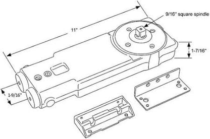 Concealed Door Closer - Adjustable 105 Degree (C7010 105 Hold Open)