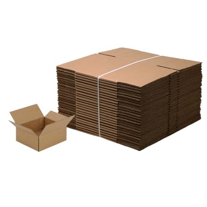 The Boxery 5"x5"x3" Corrugated Cardboard Boxes 50-Pack - size: 5 x 5 x 3"