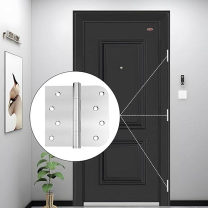Ball Bearing Door Hinges, 4 Inch Stainless Steel Brushed Nickel, Pack of 3 - color: Brushed Nickel - 03, size: 4 inch - 3 pack