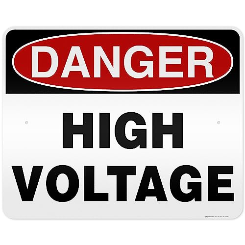 Danger High Voltage Sign, 24x30 Inches, 3M EGP Reflective, Rust Free .080 - size: 24x30 - Aluminum Reflective