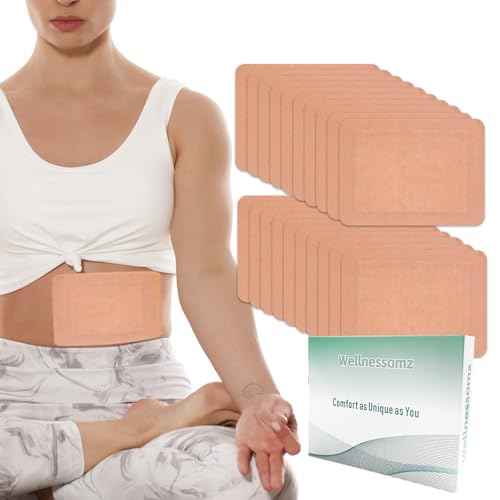 20Pcs Castor Oil Pack Wrap Size 8.2 * 6.3in for Pure Castor Oil, No Washing Self Adhesive with High Absorbent Organic Cotton Flannel, Anti Massage Oil Leak, Design for Women Men - size: 1 Count (Pack of 20)