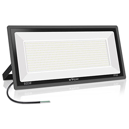 XYCN 600W LED Stadium Flood Lights Outdoor(3050W Equivalent),67500LM Super Bright LED Arena Lights,100-277V IP66 Waterproof 5000K Daylight White Commercial Lighting for Sports Fields and Counts - color: 600W led flood light