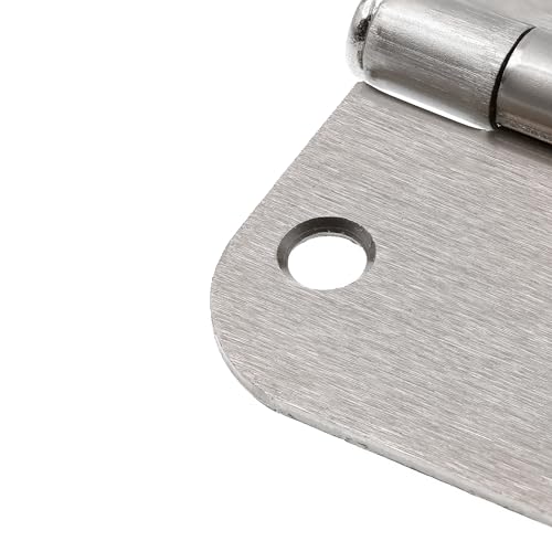 Prime-Line U 1156853 Door Hinge Commercial Smooth Pivot 2 Ball Bearing, 3-1/2 in. x 3-1/2 in. with 5/8 in. Radius Corners, 3 Holes per Leaf with Screws, Satin Nickel Finish, .122 in. Gauge (3 Pack)