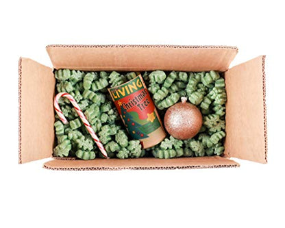 Bubblefast! Brand FunPak Plant Based Biodegradable Packing Peanuts, 1.5 cu ft Bag, Compostable (Green Christmas Trees) - color: Green Christmas Trees