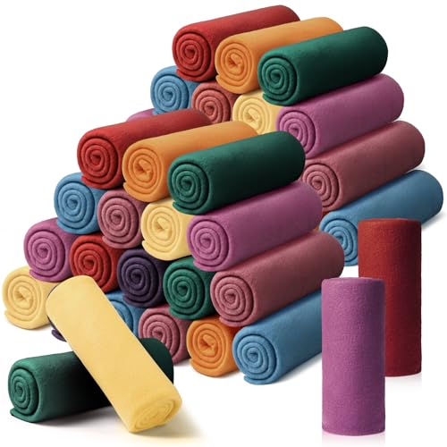 Kinlop 40 Packs Throw Blanket Bulk 60 x 50 Inch Fleece Throw Soft Blankets Warm Cozy Lightweight Plush Blanket for Bed Couch Sofa Pet Office Wedding Gifts Travel Camping (Modern Color) - color: Modern Color