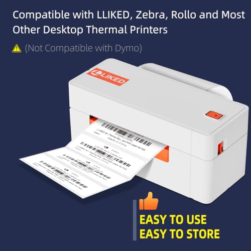 LLIKED 4"x1" Thermal Label, 16800 Strong Adhesive Shipping Labels - size: 4"x1"-12 Rolls